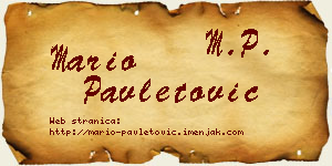 Mario Pavletović vizit kartica